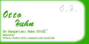 otto huhn business card